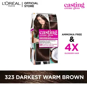 Loreal Paris Casting Creme Gloss 323 Darkest Warm Brown