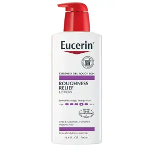 Eucerin Roughness Relief Body Lotion for Extremely Dry, Rough Skin, Urea Enriched Body Moisturizer, 16.9 Fl Oz Bottle