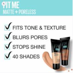 Maybelline New York Fit Me Matte & Poreless Liquid Foundation 18Ml Mini Tube - 120 Classic Ivory - For Normal To Oily Skin