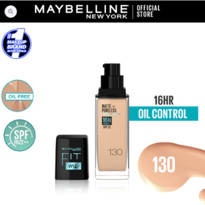 Maybelline Ny New Fit Me Matte + Poreless Liquid Foundation Spf 22 - 130 Buff Beige 30Ml - For Normal To Oily Skin