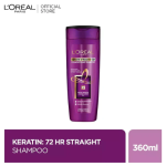 LOreal Paris - Keratin Straight 72H Shampoo - 360ml